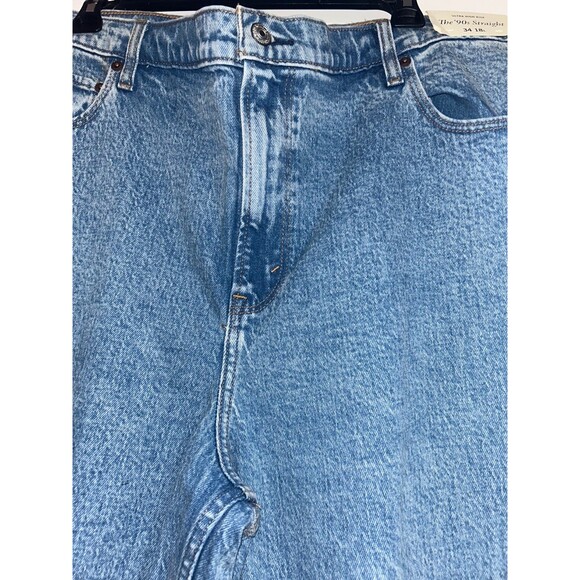Abercrombie & Fitch Womens Ultra High Rise The 90s Straight Jean size 34/18L NWT - Picture 3 of 8
